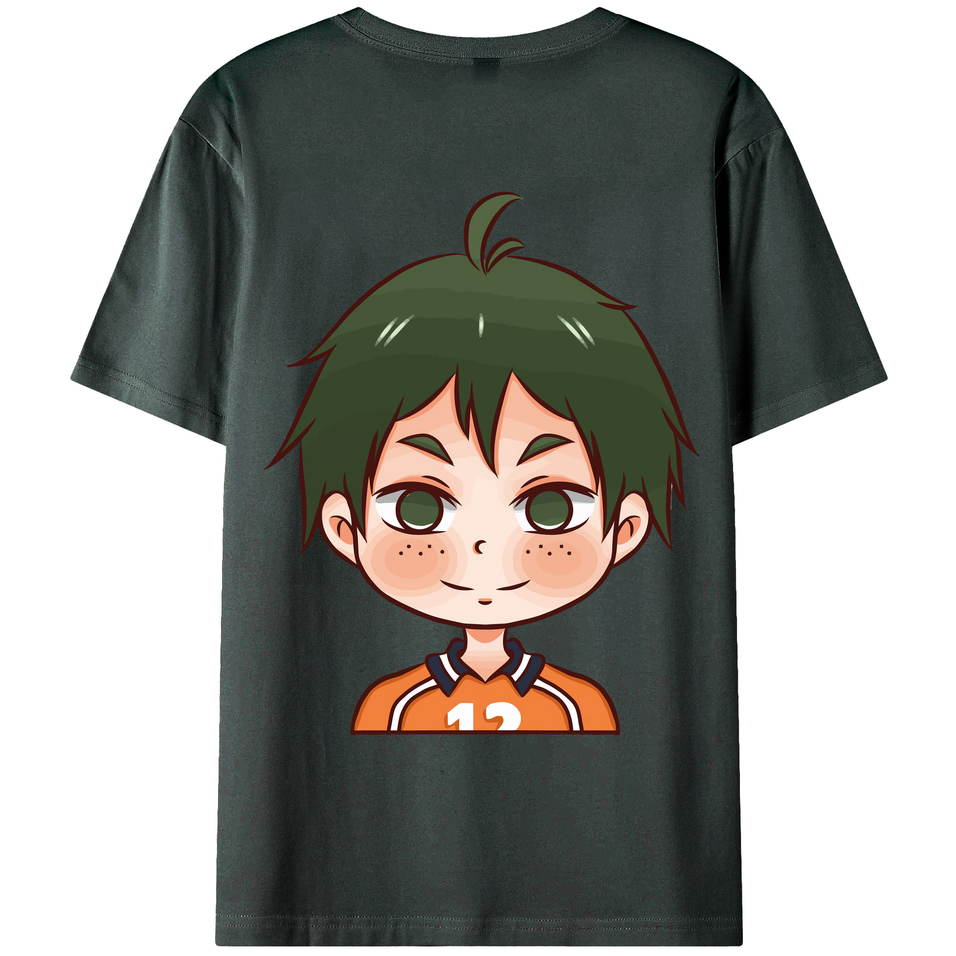 （画像用） ハイキュー!! Haikyu!! 綿100％ メンズ半袖Tシャツ（バックプリント） 通気性